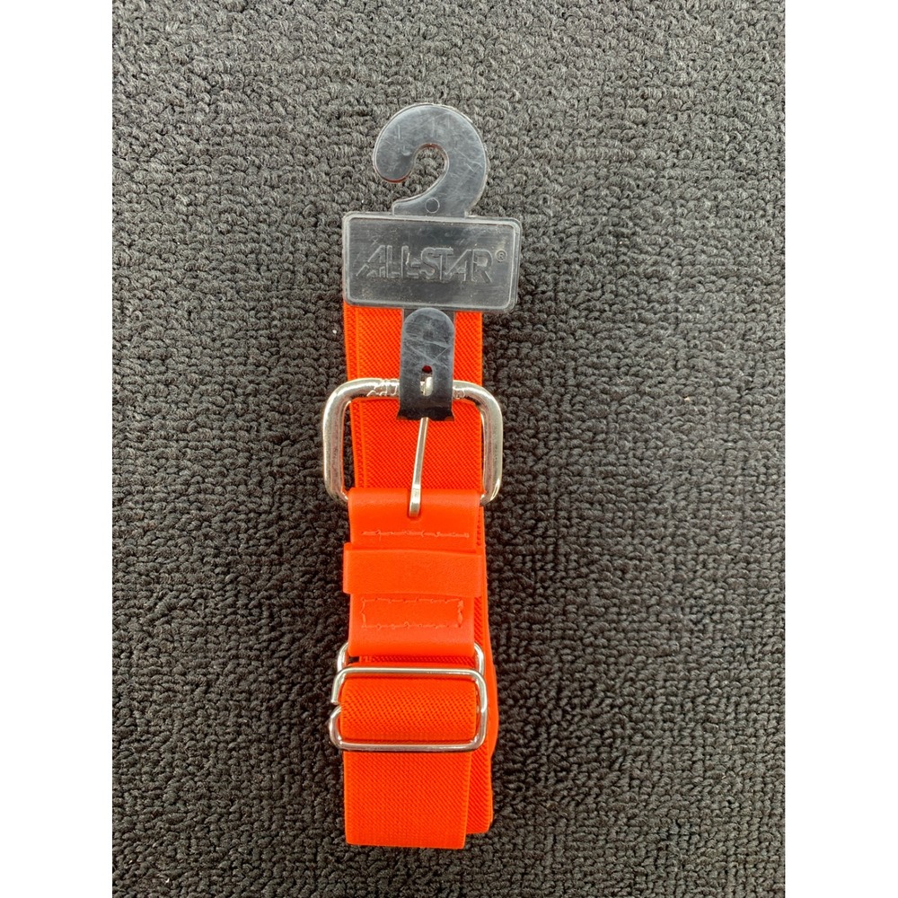 All Star Orange‎ Elastic Belt with Silver Buckle Baseball Softball Adjustable